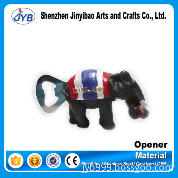 Souvenir gift opener type custom metal animal shape elephant bottle beer opener for promotion